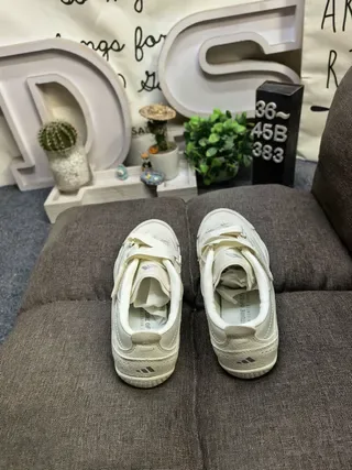 Adidas Samba Beige Velcro Strap Closure Minimalist Off-White Monochrome Lifestyle Sneakers 8