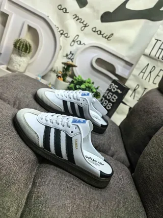 Adidas Samba Black and White Lifestyle Sneakers 17