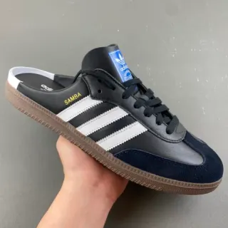 Adidas Samba Black Navy White Gum Lifestyle Sneakers
