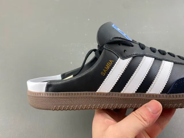 Adidas Samba Black Navy White Gum Lifestyle Sneakers 3