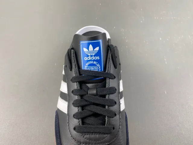 Adidas Samba Black Navy White Gum Lifestyle Sneakers 6