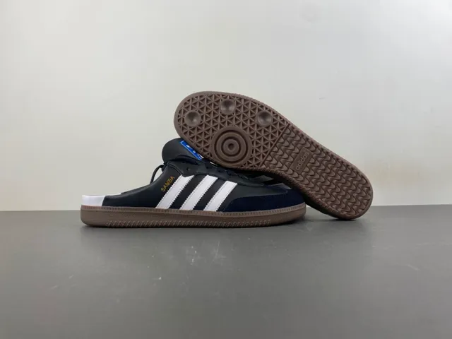 Adidas Samba Black Navy White Gum Lifestyle Sneakers 12