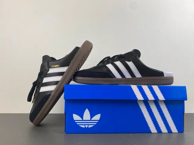 Adidas Samba Black Navy White Gum Lifestyle Sneakers 14