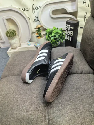 Adidas Samba Black White Open-Back Mule Lace-Up Vamp Loafer 6