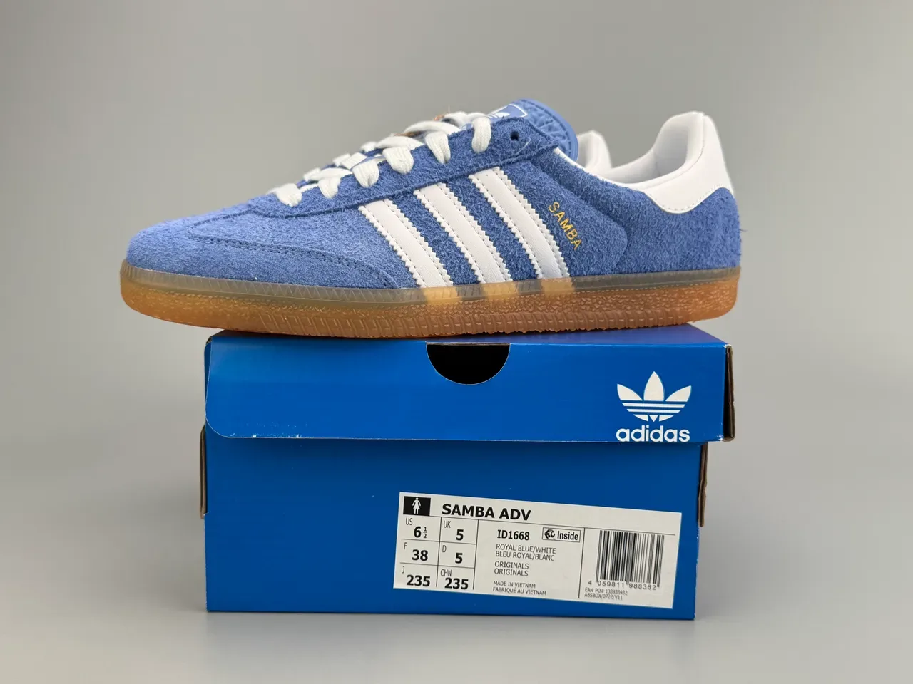 Adidas Samba Blue and White Lifestyle Sneakers 3