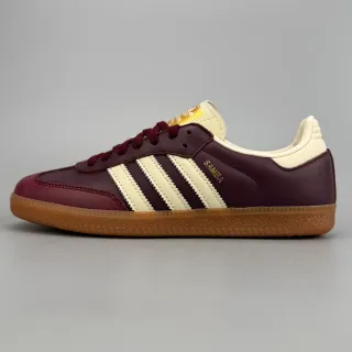 Adidas Samba Burgundy and Cream Lifestyle Sneakers