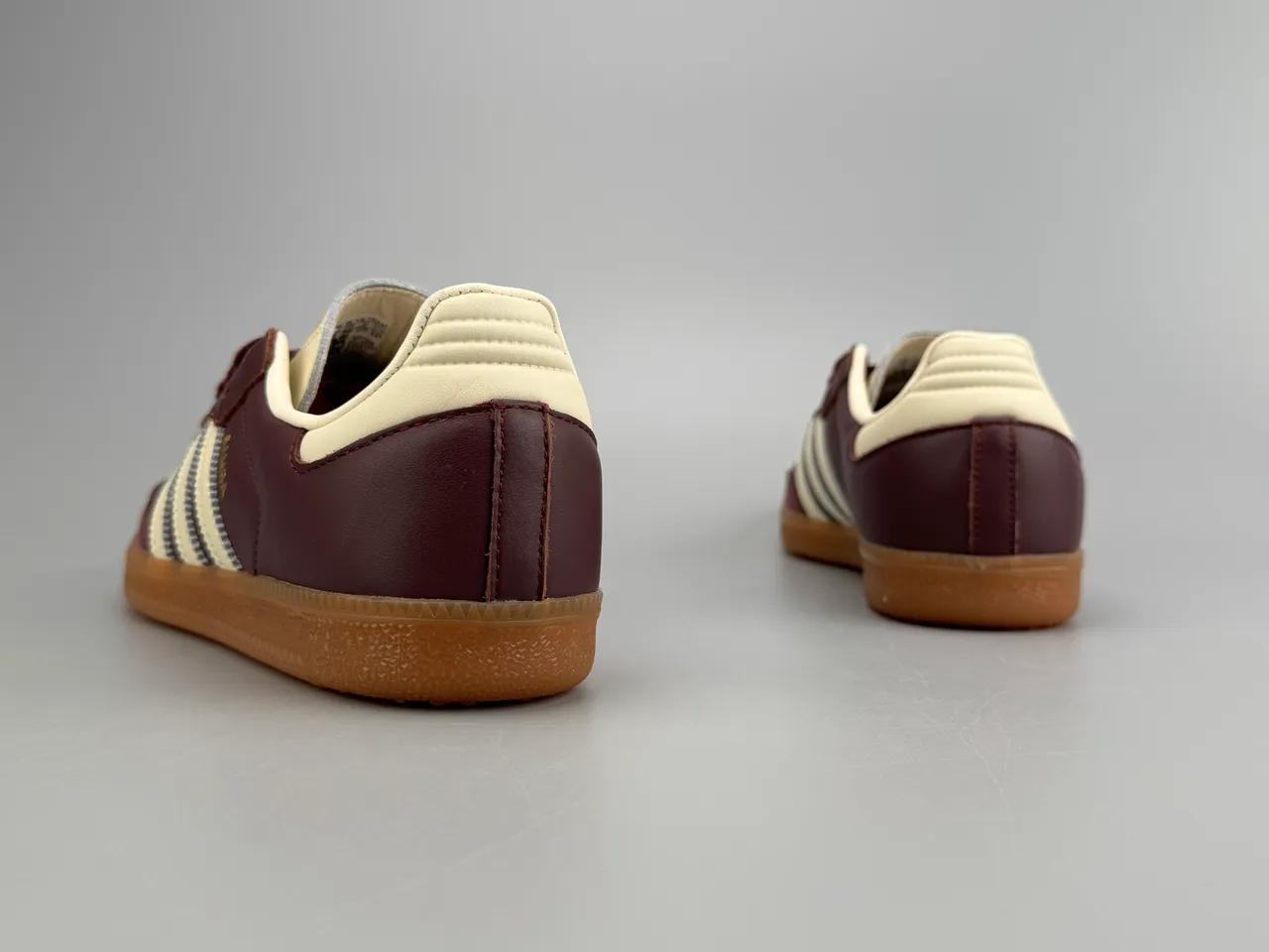 Adidas Samba Burgundy and Cream Lifestyle Sneakers 2