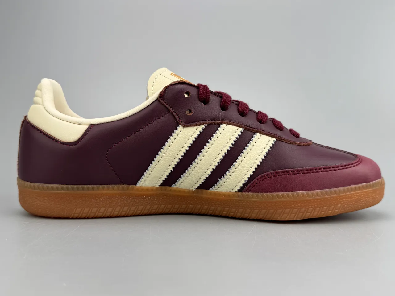 Adidas Samba Burgundy and Cream Lifestyle Sneakers 4