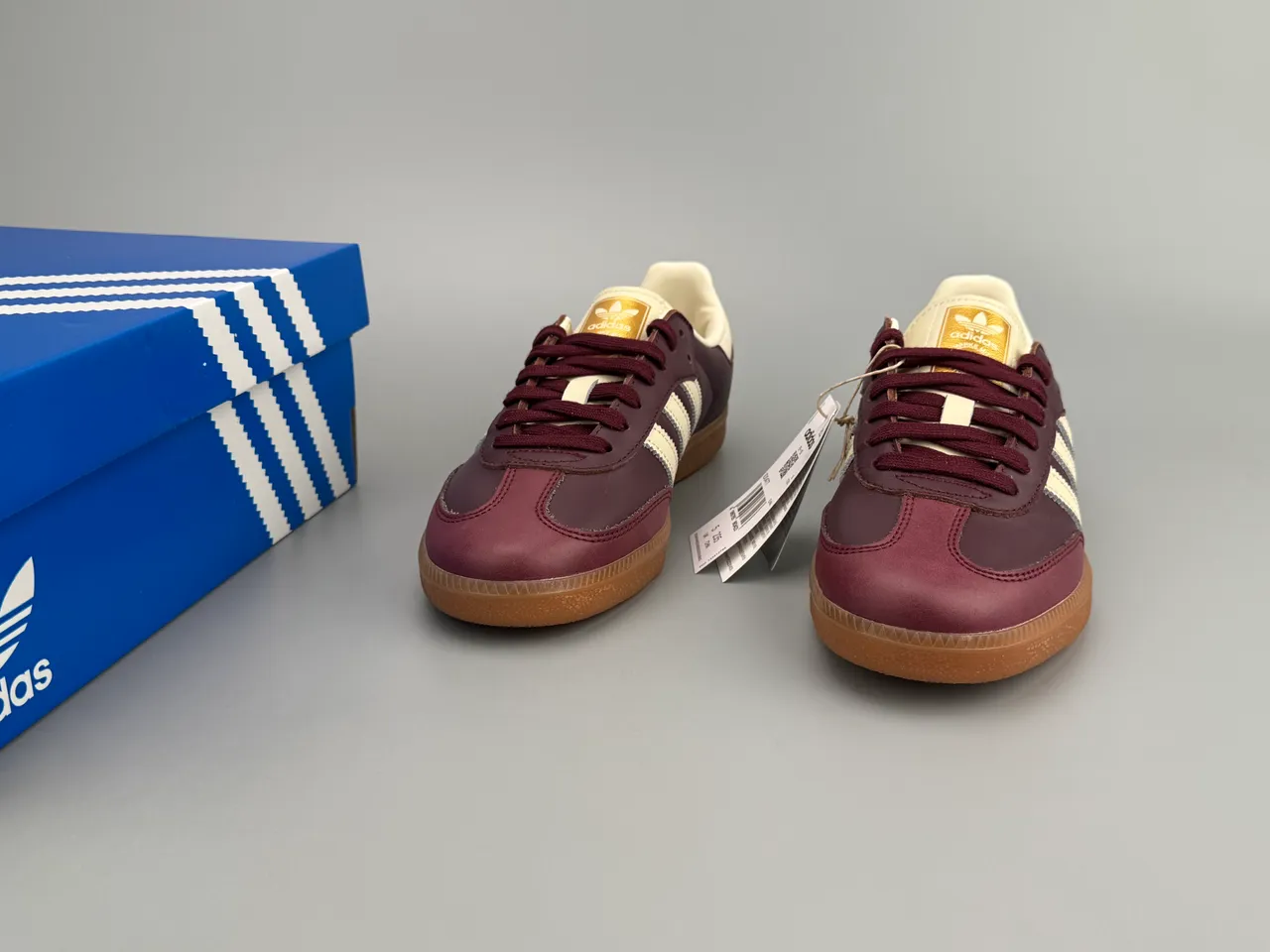 Adidas Samba Burgundy and Cream Lifestyle Sneakers 7