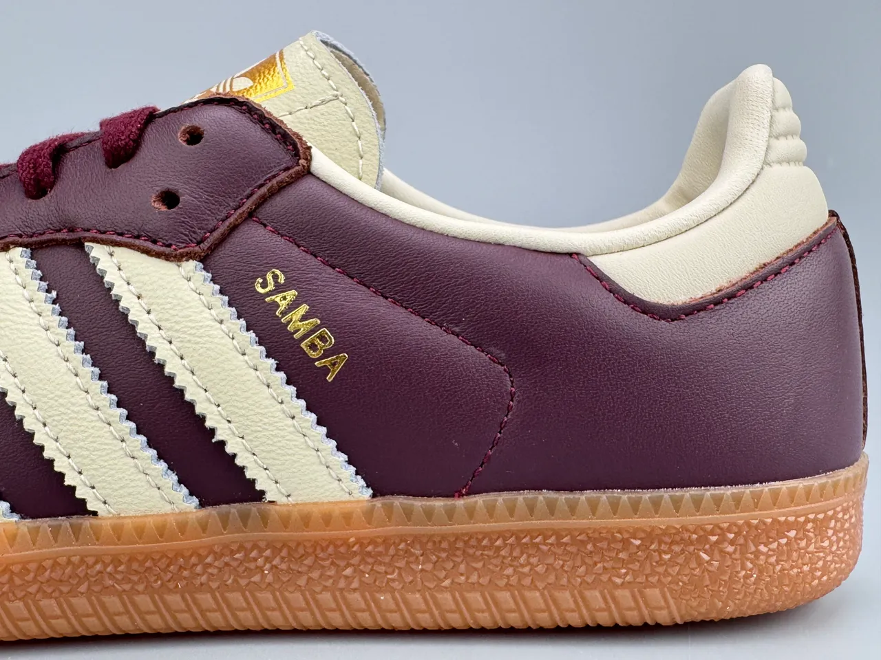 Adidas Samba Burgundy and Cream Lifestyle Sneakers 9