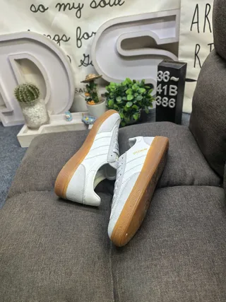 Adidas Samba Gray Gold Low-Top Suede-Leather Mix Lifestyle Sneakers 6