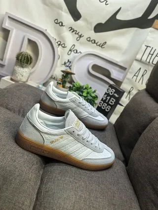Adidas Samba Gray Gold Low-Top Suede-Leather Mix Lifestyle Sneakers 9