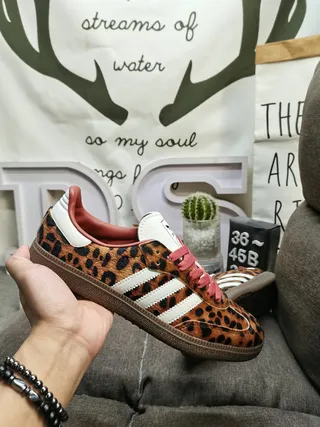 Adidas Samba Leopard-Print Lifestyle Sneakers 5