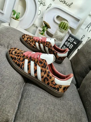Adidas Samba Leopard-Print Lifestyle Sneakers 7