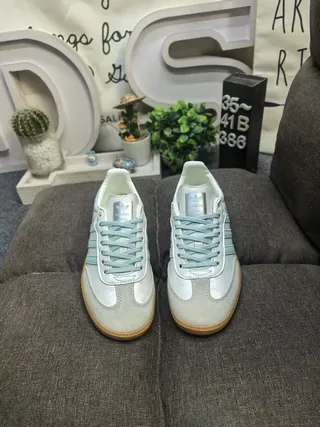 Adidas Samba Mint Blue and White Lifestyle Sneakers 10