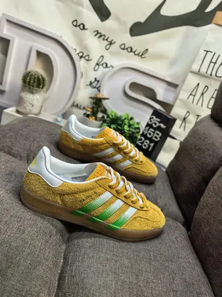 Adidas Samba Mustard Yellow Suede Lifestyle Sneakers 9