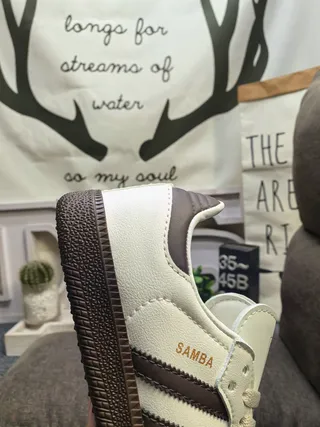 Adidas Samba Off-White and Brown Lifestyle Sneakers 3