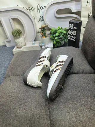 Adidas Samba Off-White Leopard-Print Lifestyle Sneakers 6