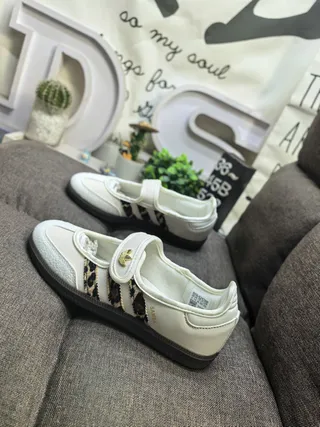 Adidas Samba Off-White Leopard-Print Lifestyle Sneakers 7