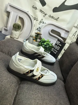 Adidas Samba Off-White Leopard-Print Lifestyle Sneakers 9