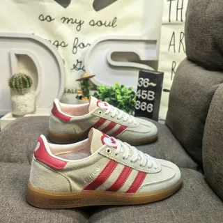 Adidas Samba OG Beige and Red Lifestyle Sneakers