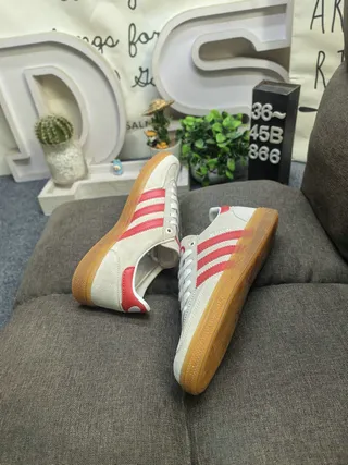 Adidas Samba OG Beige and Red Lifestyle Sneakers 6
