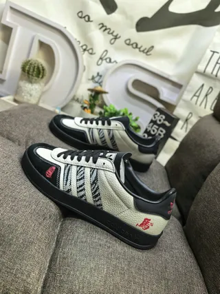 Adidas Samba OG Beige Gray Red Lifestyle Sneakers 17
