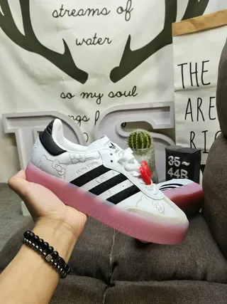 Adidas Samba OG Hello Kitty White Black Pink Lifestyle Sneakers 5