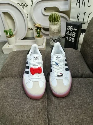 Adidas Samba OG Hello Kitty White Black Pink Lifestyle Sneakers 10