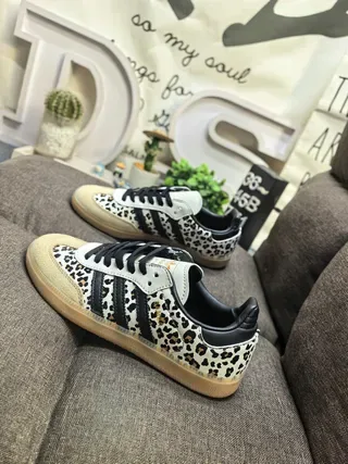 Adidas Samba OG Leopard Print Lifestyle Sneakers 7