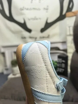 Adidas Samba OG Light Gray and Sky Blue Lifestyle Sneakers 3