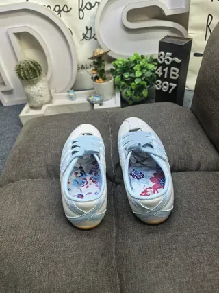 Adidas Samba OG Light Gray and Sky Blue Lifestyle Sneakers 8