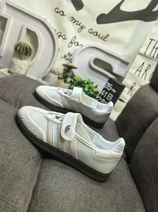 Adidas Samba OG Off-White Beige Stripe Lifestyle Sneakers 7