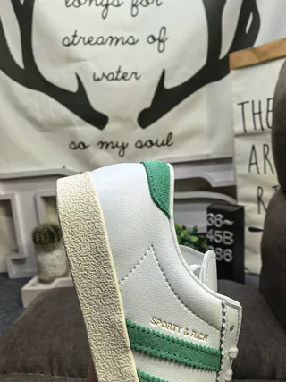 Adidas Samba OG White and Green Lifestyle Sneakers 3
