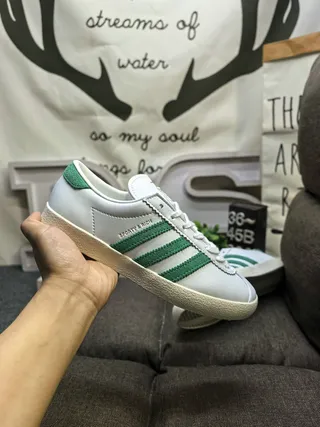 Adidas Samba OG White and Green Lifestyle Sneakers 5