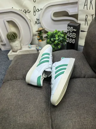 Adidas Samba OG White and Green Lifestyle Sneakers 6