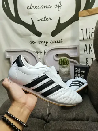Adidas Samba OG White Black Laceless Lifestyle Sneakers 5