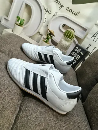 Adidas Samba OG White Black Laceless Lifestyle Sneakers 7