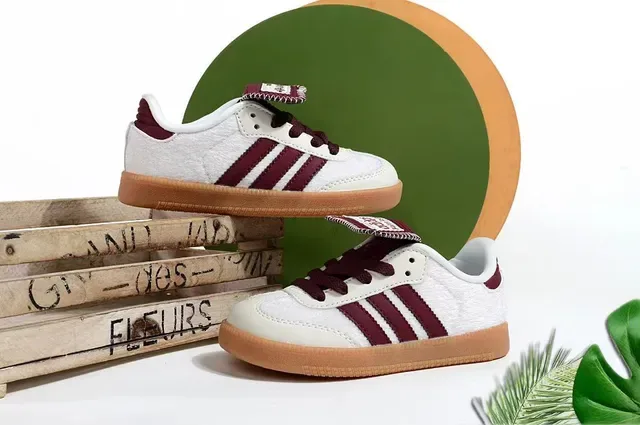 Adidas Samba OG White Maroon Gum Lifestyle Sneakers 5