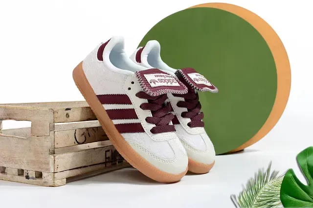 Adidas Samba OG White Maroon Gum Lifestyle Sneakers 7
