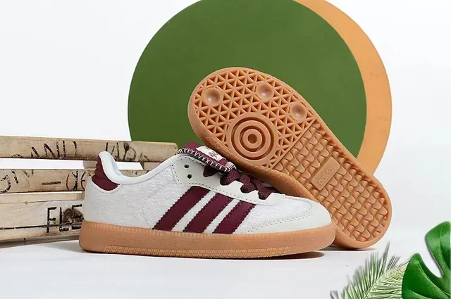 Adidas Samba OG White Maroon Gum Lifestyle Sneakers 8