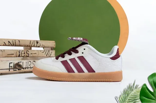 Adidas Samba OG White Maroon Gum Lifestyle Sneakers 9