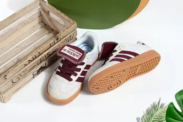 Adidas Samba OG White Maroon Gum Lifestyle Sneakers 10