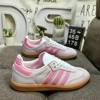 Adidas Samba Pink and Beige Lifestyle Sneakers