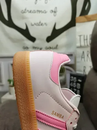 Adidas Samba Pink and Beige Lifestyle Sneakers 3