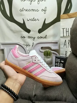 Adidas Samba Pink and Beige Lifestyle Sneakers 5