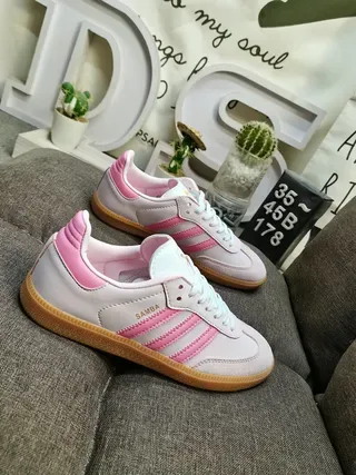 Adidas Samba Pink and Beige Lifestyle Sneakers 9