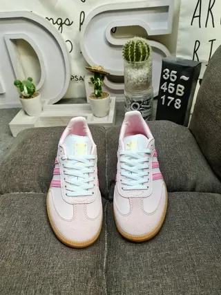 Adidas Samba Pink and Beige Lifestyle Sneakers 10