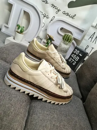 Adidas Samba Platform Beige Lifestyle Sneakers 8