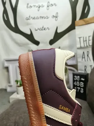 Adidas Samba Purple and White Lifestyle Sneakers 3